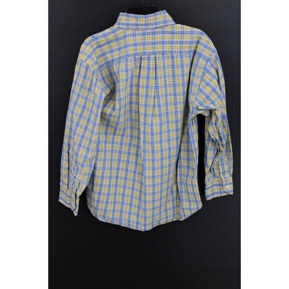 Ralph Lauren Polo Button Down Long sleeve Shirt Blue yellow Plaid Boys Sz 6 - Picture 4 of 6